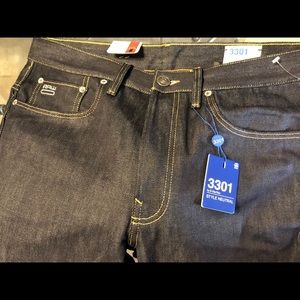 New with tags G star raw denim 33x36 3301 jeans